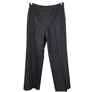 M Suit Studio by Le Suit Gray Wide-Leg Trousers Dress Pants NWT Size 10 Metallic